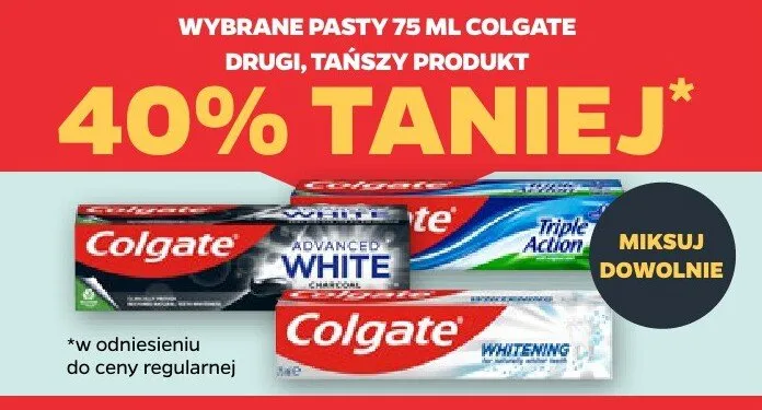 Pasty do zębów Colgate 75ml promocja w Netto