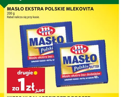 Masło ekstra Polskie Mlekovita promocja w Stokrotka