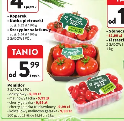 Pomidor cherry gałązka truskawkowy Z Sadów I Pól promocja w Intermarche