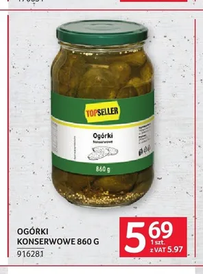 Ogórki konserwowe Topseller promocja w Selgros