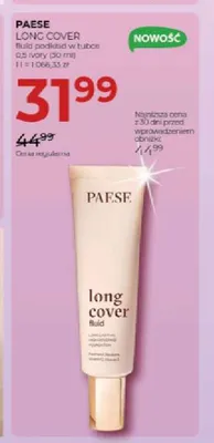 Fluid podkład w tubce Paese Long Cover promocja w Drogerie Jawa