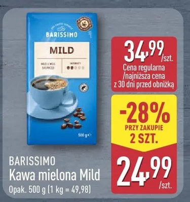 Kawa mielona Mild BARISSIMO promocja w Aldi