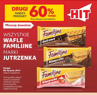 Wafle Familijne Gofrowe czekoladowe Jutrzenka promocja w Kaufland