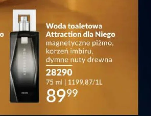 Woda toaletowa Avon Attraction dla Niego promocja w AVON
