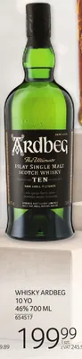 Whisky Ardbeg 10 YO 46% 700 ML promocja w Selgros