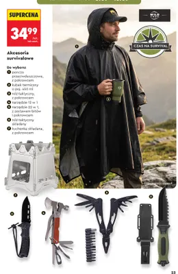Nóż taktyczny z pokrowcem Wild Trek promocja w Biedronka