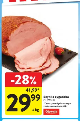 Szynka cygańska Olewnik promocja w Intermarche