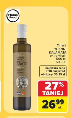 Oliwa Theoni Kalamata extra virgin promocja w Carrefour