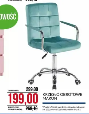 Krzesło obrotowe Maron promocja w Abra Meble