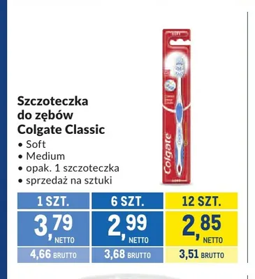 Szczoteczka do zębów Colgate Classic Medium promocja w Makro