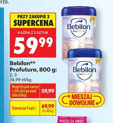 Mleko modyfikowane Profutura 3 promocja w Biedronka