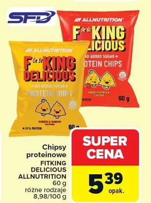 Chipsy proteinowe Fitking Delicious Allnutrition promocja w Carrefour Market