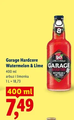 Piwo Garage Hardcore Watermelon & Lime promocja w Lidl