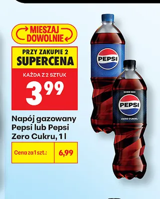 Napój gazowany Pepsi Zero Cukru promocja w Biedronka