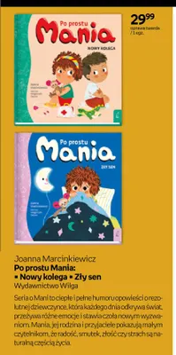 Książka Po prostu Mania Zły sen Joanna Marcinkiewicz promocja w Empik