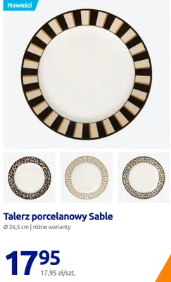 Talerz porcelanowy Sable Ø26,5 cm promocja w Action
