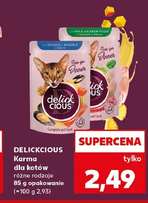 Karma dla kotów Delickcious promocja w Kaufland
