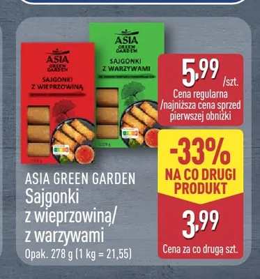 Sajgonki z warzywami Asia Green Garden promocja w Aldi