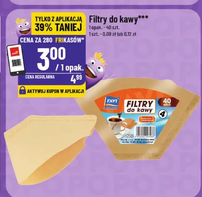 Filtry do kawy Favi promocja w POLOmarket
