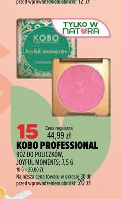 Róż do policzków Kobo Professional Joyful Moments promocja w Drogerie Natura