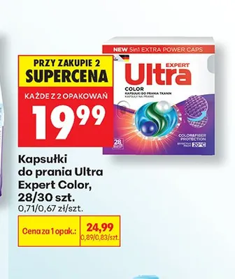 Kapsułki do prania Ultra Expert Color 30 szt. promocja w Biedronka