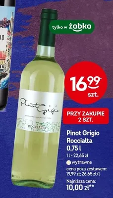 Wino Pinot Grigio wytrawne promocja w Żabka