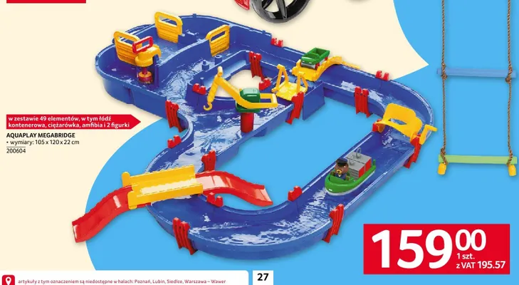 Zestaw wodny Megabridge Aquaplay 105x120x22cm promocja w Selgros