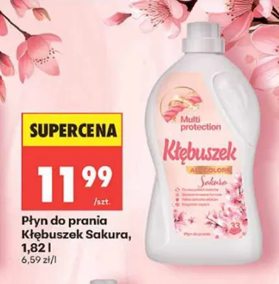 Płyn do prania Kłębuszek Sakura promocja w Biedronka
