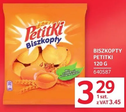 Biszkopty Petitki 120 g promocja w Selgros