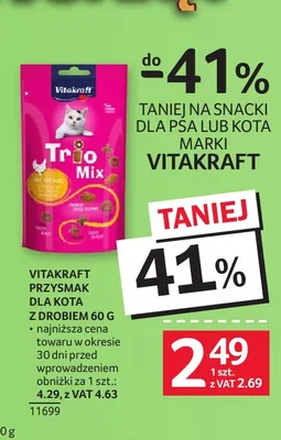 Przysmak dla kota z drobiem Vitakraft promocja w Selgros