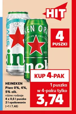 Piwo Heineken 4-pak promocja w Kaufland
