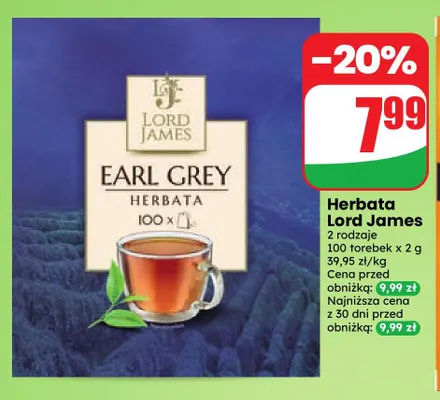 Herbata Lord James promocja w Dino