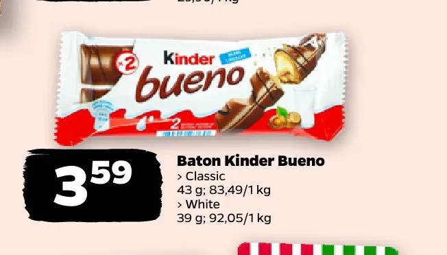 Baton Kinder Bueno Classic promocja w Netto