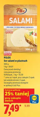 Ser salami w plastrach 300 g promocja w Lidl