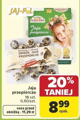 Jaja przepiórcze promocja w Carrefour Market