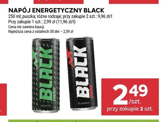 Napój energetyczny ultra sex Black energy promocja w Stokrotka