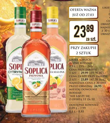 Likier Soplica Na-Malina promocja w Dino