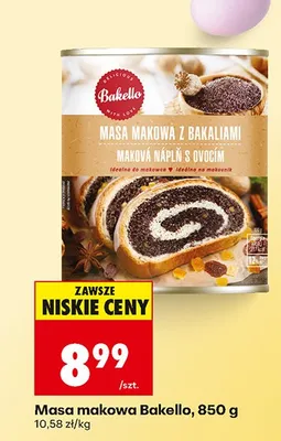 Masa makowa z bakaliami promocja w Biedronka