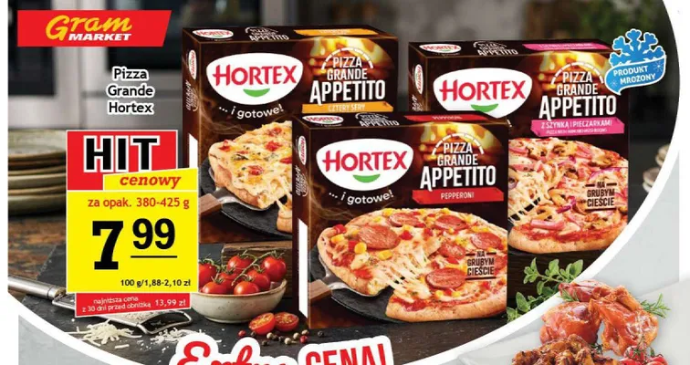 Pizza Grande Appetito z szynką i pieczarkami Hortex promocja w Gram Market