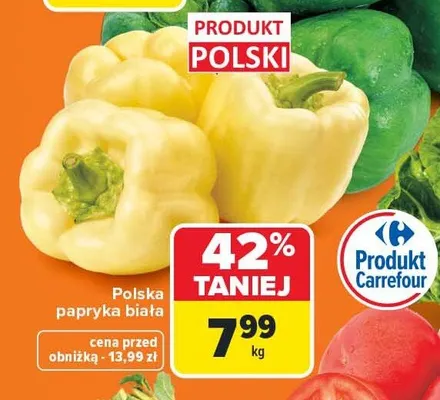 Papryka biała Polska promocja w Carrefour