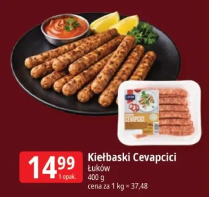 Kiełbaski Cevapcici Łuków promocja w Leclerc
