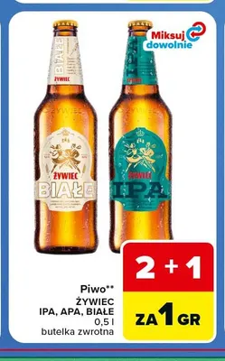 Piwo Żywiec Białe promocja w Carrefour Market