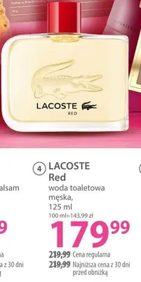 Woda toaletowa LACOSTE Red promocja w Hebe