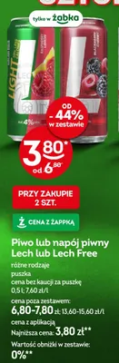 Piwo bezalkoholowe Lech Blackberry Cherry promocja w Żabka