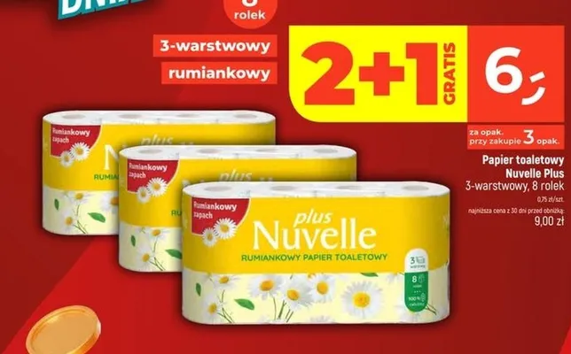 Papier toaletowy Nuvelle Plus 3-warstwowy promocja w Dealz