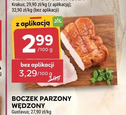 Boczek parzony wędzony Gustavus promocja w Stokrotka