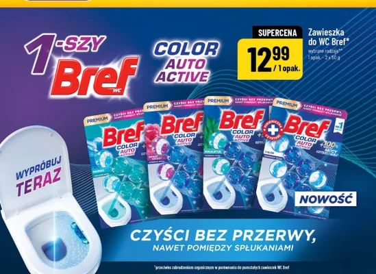 Zawieszka do WC Bref Color Auto Active promocja w POLOmarket