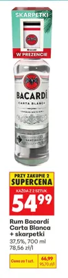 Rum Bacardí Carta Blanca + skarpetki promocja w Biedronka