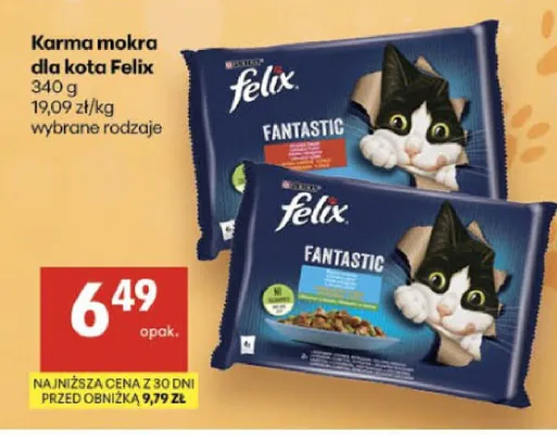 Karma mokra dla kota Felix Fantastic promocja w Delikatesy Centrum