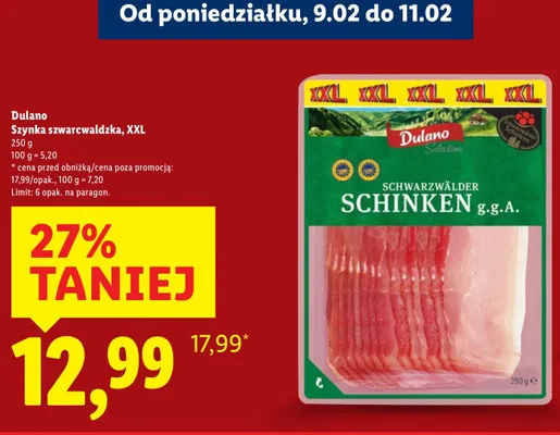 Szynka schwarzwaldzka, XXL promocja w Lidl